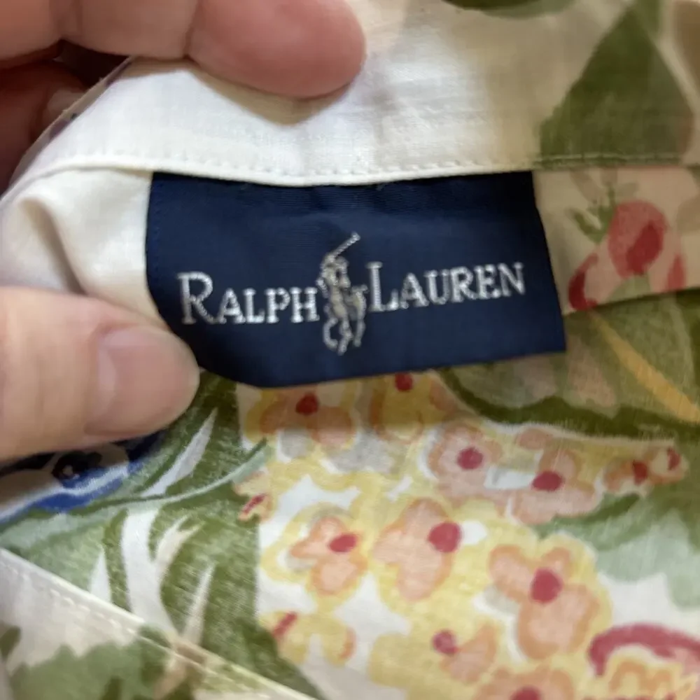 Ralph Lauren Melissa Floral King Size Flat Sheet Cottage Chic Farmhouse Estate